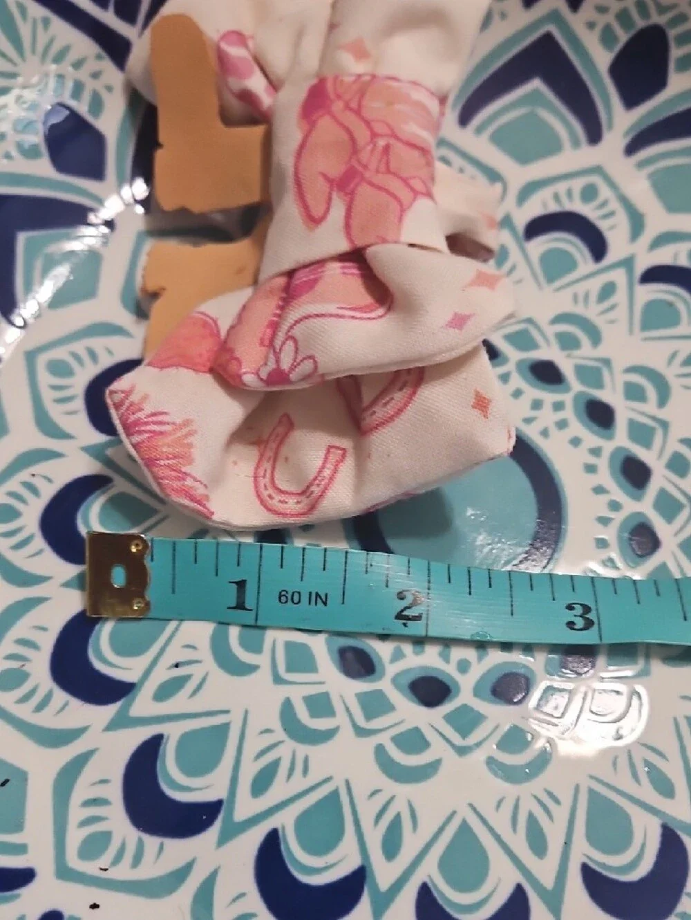 Hand Crafted Genuine Leather Boots Pink Floral Bow Tie Pet Collar Accent NEW